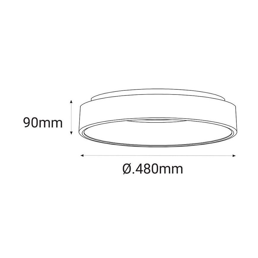 LED2 - LED Lubinis šviestuvas BELLA LED/40W/230V 3000/4000K juodas