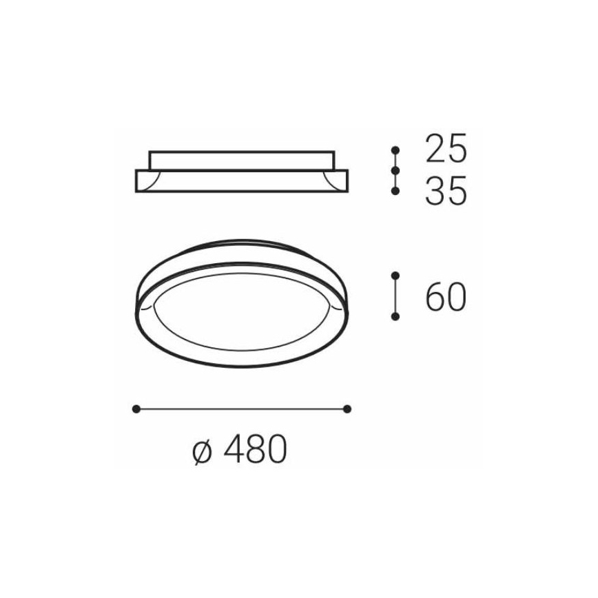 LED2 - LED Lubinis šviestuvas BELLA SLIM LED/38W/230V 3000/4000K juodas