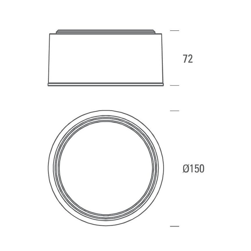 LED2 - LED Lubinis šviestuvas BUTTON LED/17W/230V antracitas
