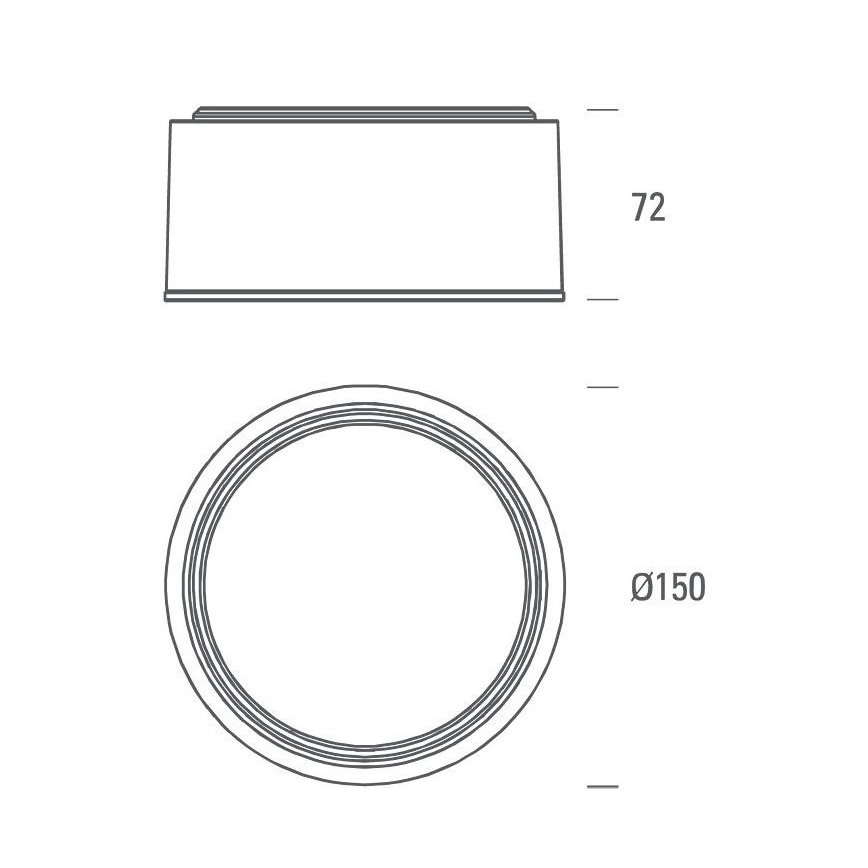LED2 - LED Lubinis šviestuvas BUTTON LED/17W/230V sidabras