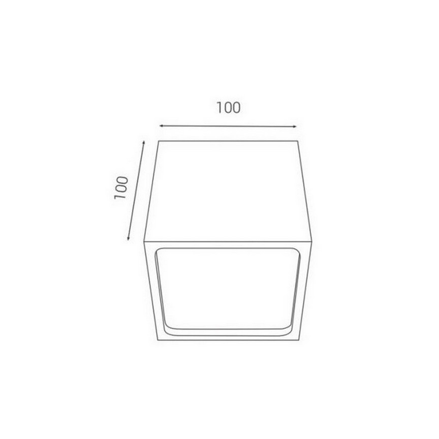 LED2 - LED Lubinis šviestuvas CUBE LED/12W/230V baltas