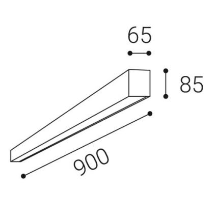 LED2 - LED lubinis šviestuvas LINO LED/24W/230V 3000/3500/4000K 90 cm baltas
