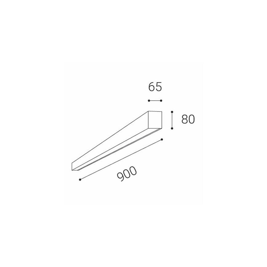 LED2 - LED lubinis šviestuvas LINO LED/24W/230V 3000K/3500K/4000K balta 90 cm