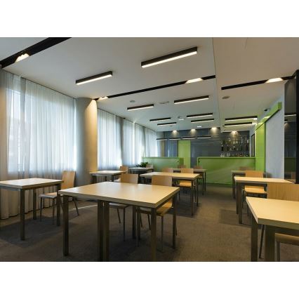 LED2 - LED lubinis šviestuvas LINO LED/24W/230V 3000K/3500K/4000K juoda 90 cm