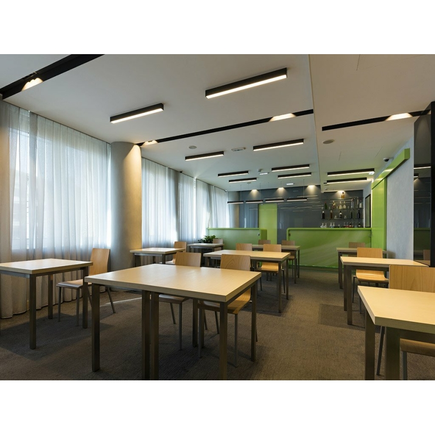 LED2 - LED lubinis šviestuvas LINO LED/24W/230V 3000K/3500K/4000K juoda 90 cm