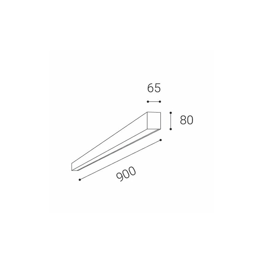 LED2 - LED lubinis šviestuvas LINO LED/24W/230V 3000K/3500K/4000K juoda 90 cm