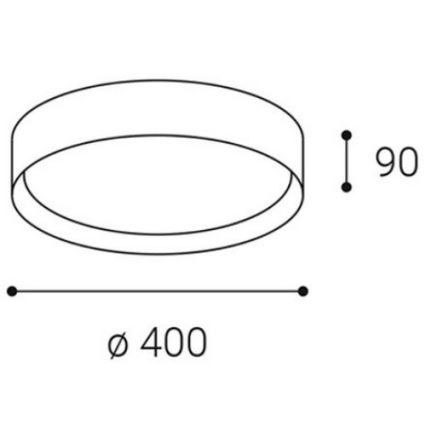 LED2 - LED Lubinis šviestuvas MILA LED/30W/230V 3000/4000K