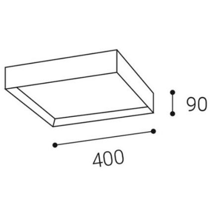 LED2 - LED Lubinis šviestuvas MILO LED/30W/230V juodas 3000/4000K