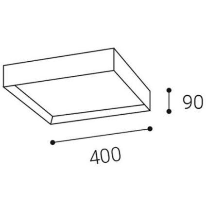 LED2 - LED Lubinis šviestuvas MILO LED/30W/230V white 3000/4000K