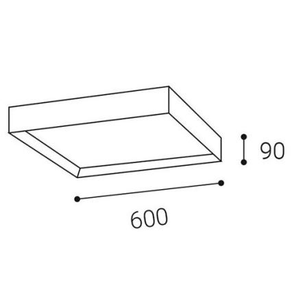 LED2 - LED Lubinis šviestuvas MILO LED/60W/230V 3000/4000K