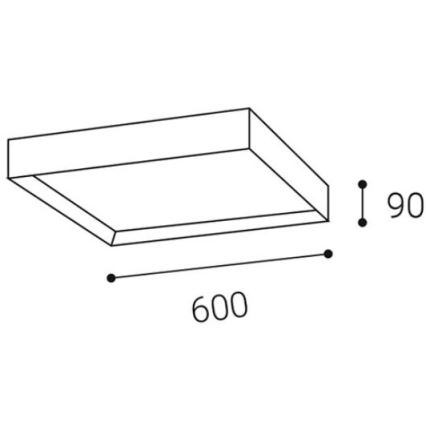 LED2 - LED Lubinis šviestuvas MILO LED/60W/230V white 3000/4000K