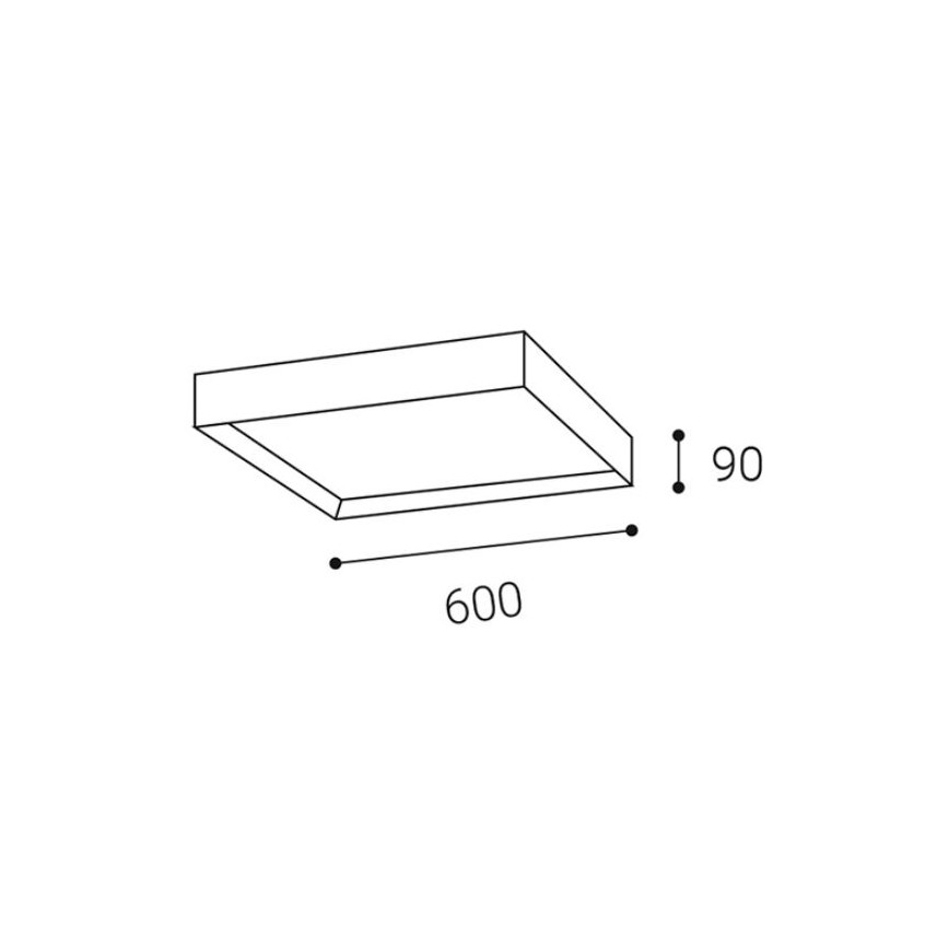 LED2 - LED Lubinis šviestuvas MILO LED/60W/230V white 3000/4000K
