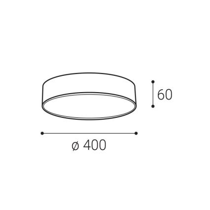 LED2 - LED lubinis šviestuvas MONO LED/30W/230V 3000K/4000K juoda