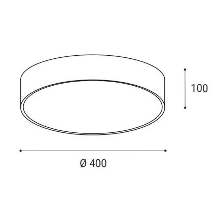 LED2 - LED Lubinis šviestuvas MONO LED/30W/230V 3000K/4000K juodas