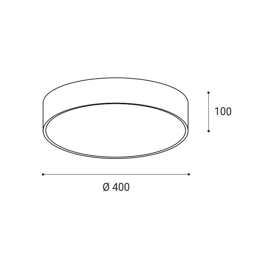 LED2 - LED Lubinis šviestuvas MONO LED/30W/230V 3000K/4000K juodas