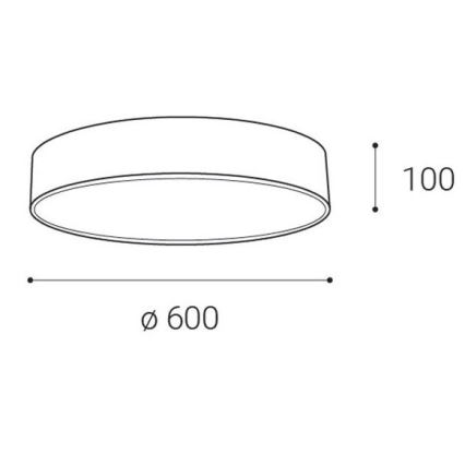 LED2 - LED Lubinis šviestuvas MONO LED/60W/230V 3000/4000K baltas