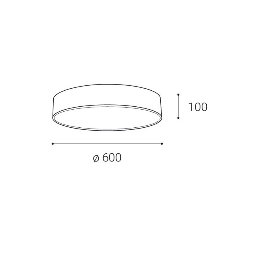 LED2 - LED Lubinis šviestuvas MONO LED/60W/230V 3000/4000K baltas