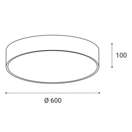 LED2 - LED Lubinis šviestuvas MONO LED/60W/230V 3000/4000K juodas