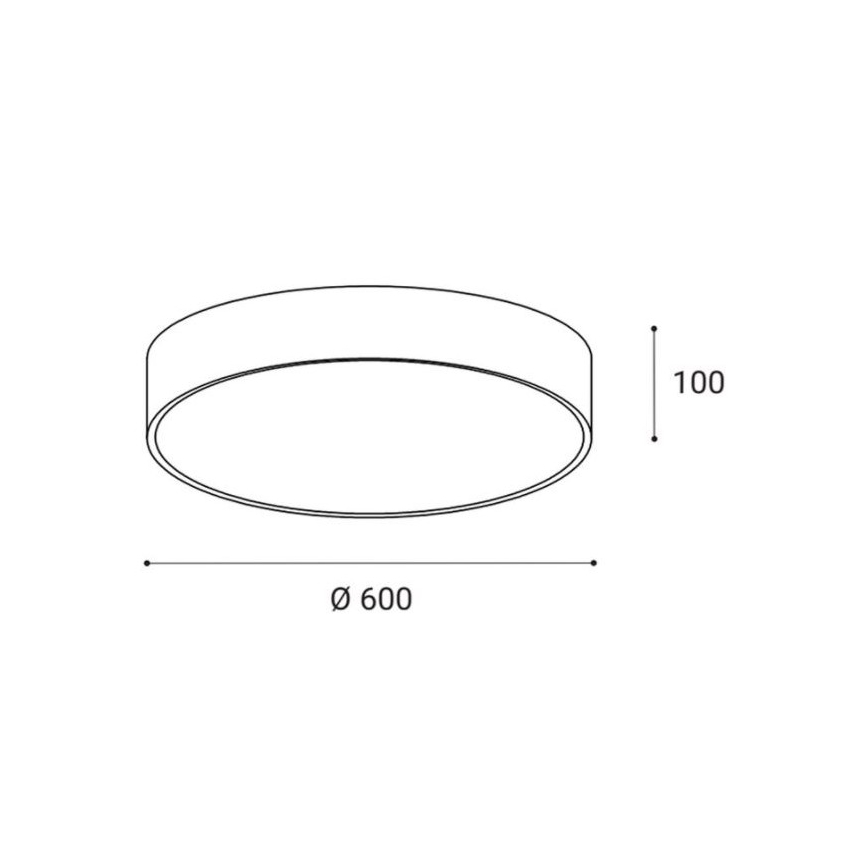 LED2 - LED Lubinis šviestuvas MONO LED/60W/230V 3000/4000K juodas