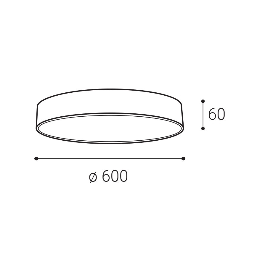 LED2 - LED lubinis šviestuvas MONO SLIM LED/60W/230V 3000K/4000K skersmuo 60 cm balta