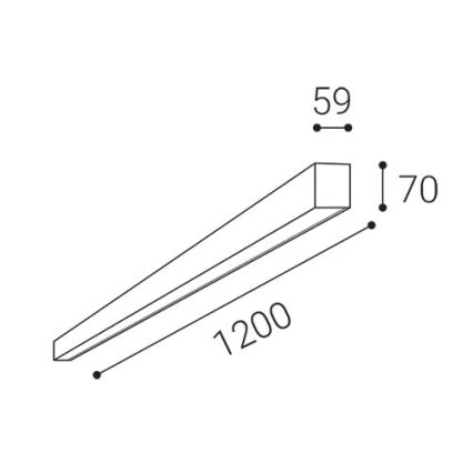 LED2 – LED Lubinis šviestuvas NOLI LED/40W/230V 3000K/3500K/4000K baltas
