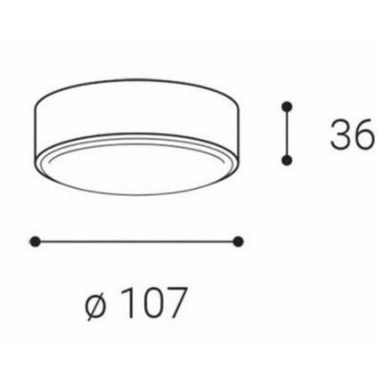 LED2 - LED Lubinis šviestuvas ROLO LED/6W/230V IP65 antracitas