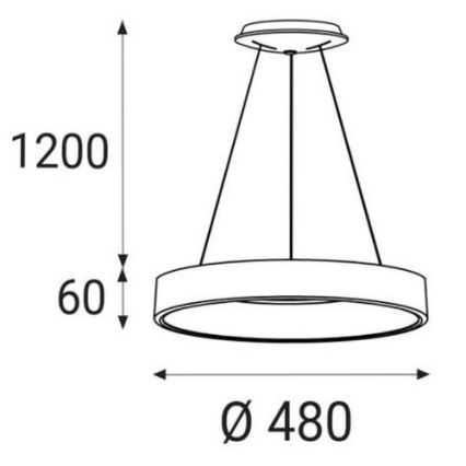 LED2 - LED Pakabinamas sietynas BELLA LED/40W/230V 3000/4000K baltas