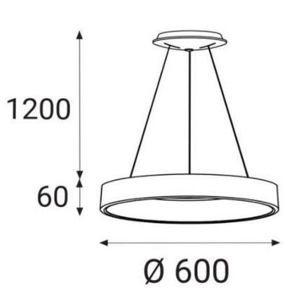 LED2 - LED Pakabinamas sietynas BELLA LED/50W/230V 3000/4000K baltas