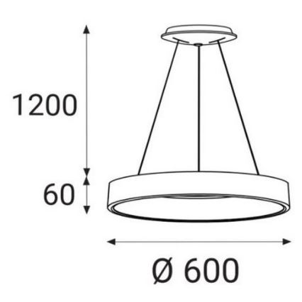 LED2 - LED Pakabinamas sietynas BELLA LED/50W/230V 3000/4000K juodas