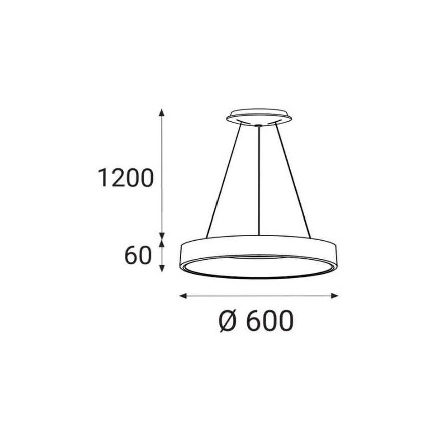 LED2 - LED Pakabinamas sietynas BELLA LED/50W/230V 3000/4000K juodas