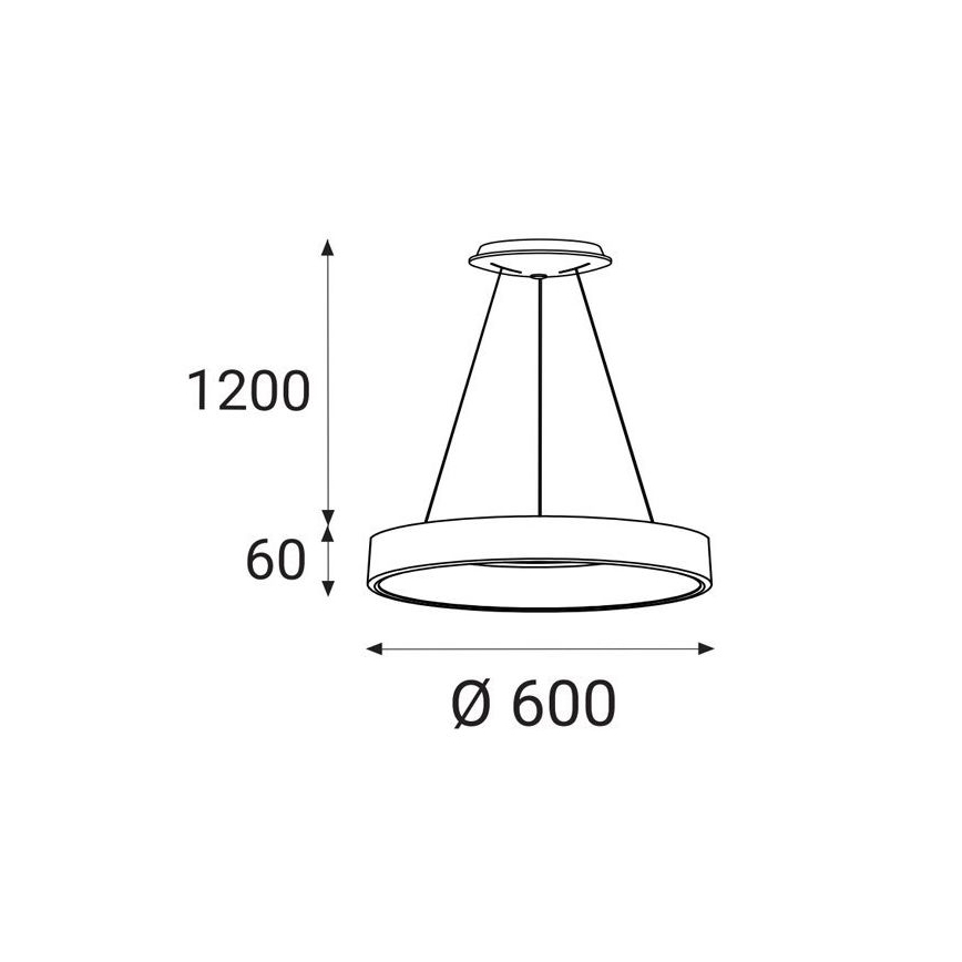 LED2 - LED Pakabinamas sietynas BELLA LED/50W/230V 3000K d. 60 cm baltas