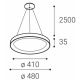 LED2 - LED Pakabinamas sietynas BELLA SLIM LED/38W/230V 3000/4000K baltas