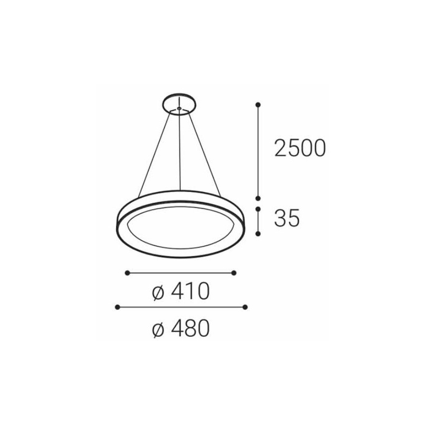 LED2 - LED Pakabinamas sietynas BELLA SLIM LED/38W/230V 3000/4000K baltas