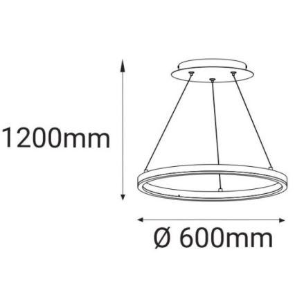 LED2 - LED Pakabinamas sietynas CIRCLE LED/42W/230V