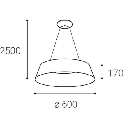 LED2 - LED Pakabinamas sietynas KATY LED/60W/230V 3000/4000K baltas