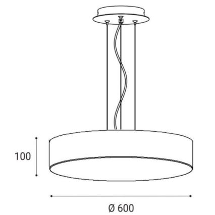 LED2 - LED Pakabinamas sietynas MONO LED/60W/230V 3000/4000K baltas