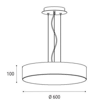 LED2 - LED Pakabinamas sietynas MONO LED/60W/230V 3000/4000K juodas