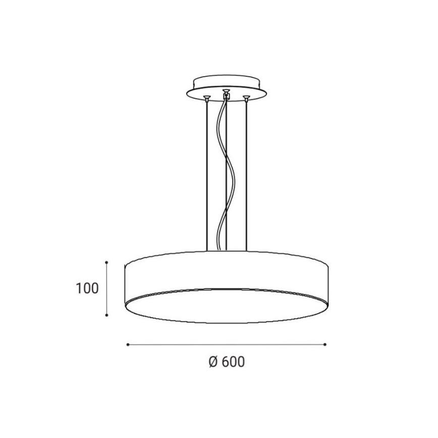 LED2 - LED Pakabinamas sietynas MONO LED/60W/230V 3000/4000K juodas