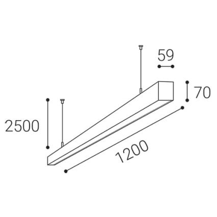 LED2 - LED Pakabinamas sietynas NOLI LED/40W/230V 3000K/3500K/4000K baltas