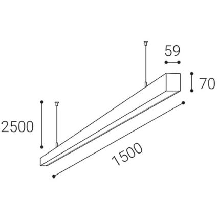 LED2 - LED Pakabinamas sietynas NOLI LED/60W/230V 3000K/3500K/4000K baltas