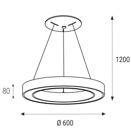 LED2 - LED Pakabinamas sietynas SATURN LED/50W/230V 3000/4000K baltas