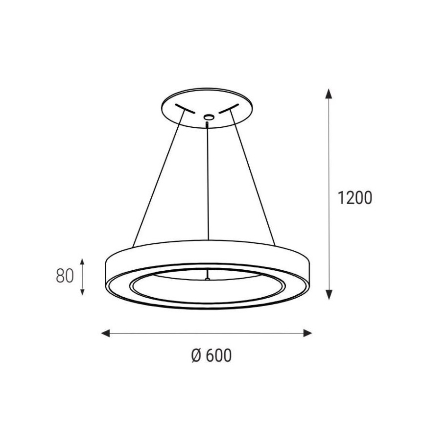 LED2 - LED Pakabinamas sietynas SATURN LED/50W/230V 3000/4000K baltas