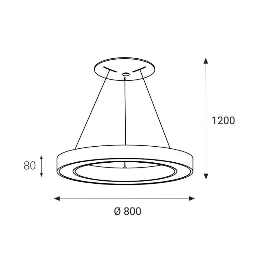 LED2 - LED Pakabinamas sietynas SATURN LED/80W/230V 3000K d. 80 cm baltas