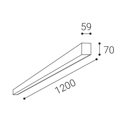LED2 - LED Pritemdomas lubinis šviestuvas NOLI LED/40W/230V 3000K/3500K/4000K balta
