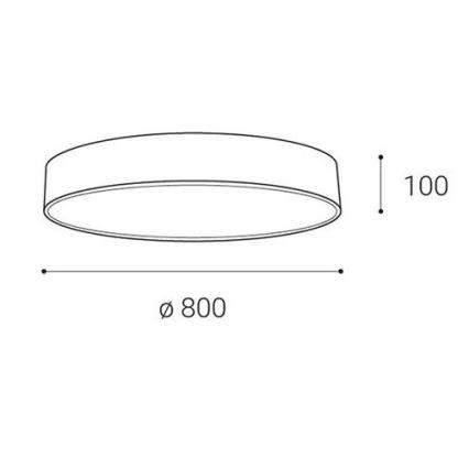 LED2 - LED Reguliuojamas lubinis šviestuvas MONO LED/100W/230V 3000K/4000K baltas