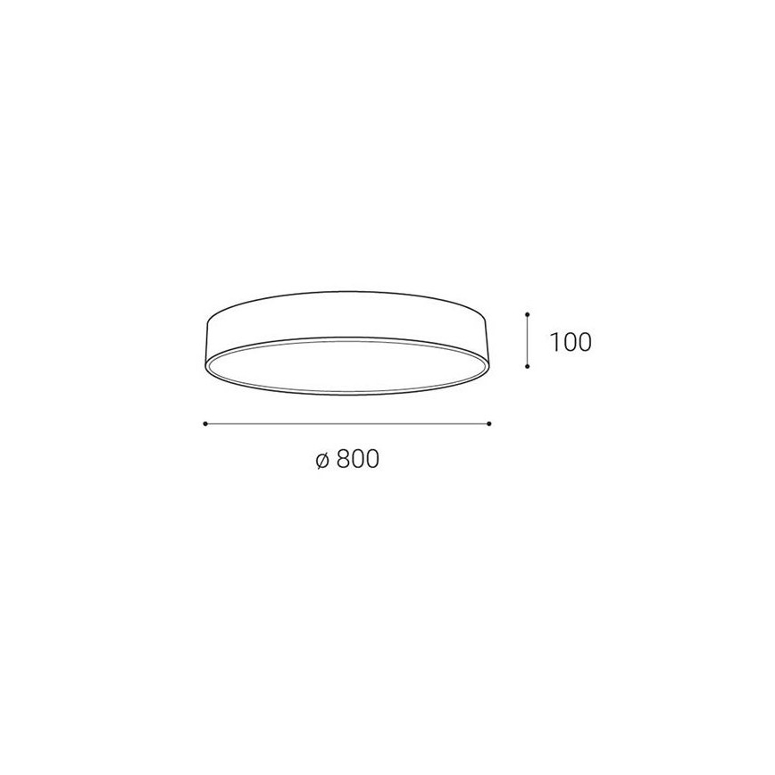 LED2 - LED Reguliuojamas lubinis šviestuvas MONO LED/100W/230V 3000K/4000K baltas