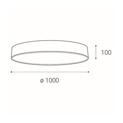 LED2 - LED Reguliuojamas lubinis šviestuvas MONO LED/153W/230V 3000K/4000K baltas