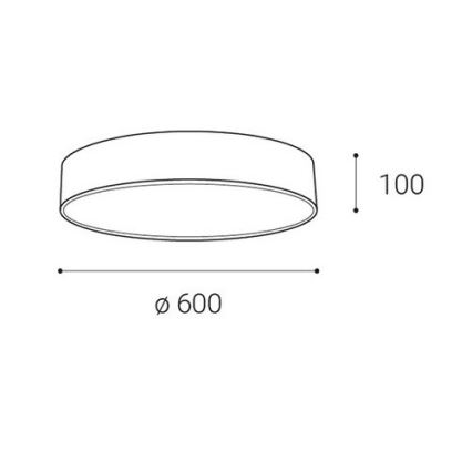 LED2 - LED Reguliuojamas lubinis šviestuvas MONO LED/60W/230V 3000K/4000K baltas