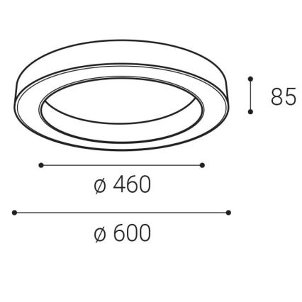 LED2 - LED Reguliuojamas lubinis šviestuvas SATURN LED/50W/230V 3000K/4000K baltas