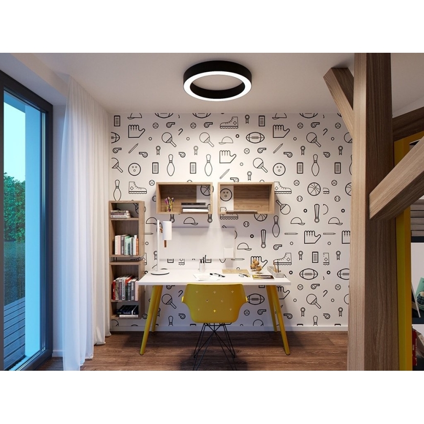 LED2 - LED Reguliuojamas lubinis šviestuvas SATURN LED/50W/230V 3000K/4000K juodas